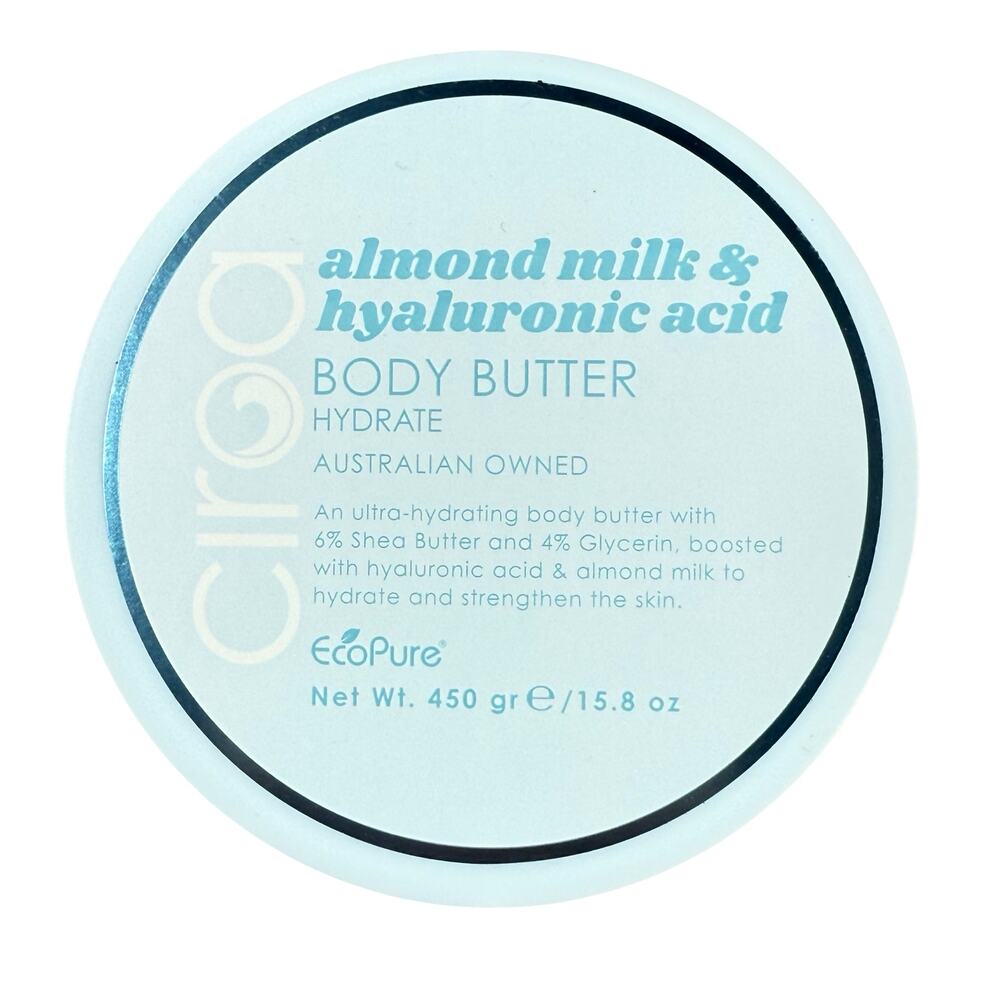 CIROA Body Butter Almond Milk Hyaluronic Acid Hydrate Moisturizer Cream 15.8oz